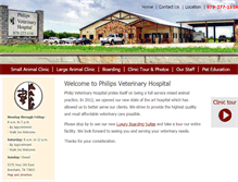 Tablet Screenshot of philipsveterinaryhospital.com